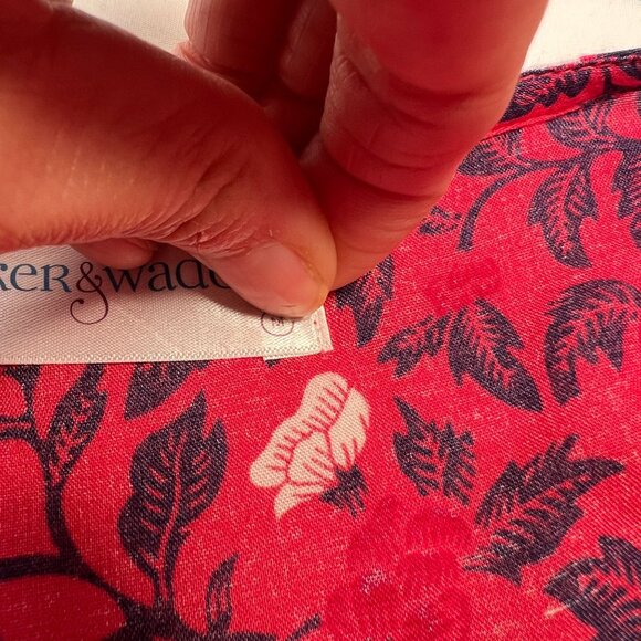 Walker & Wade Carrie Midi Dress Drawstring Waist Cherry Floral Pink Orange Med - Picture 13 of 13